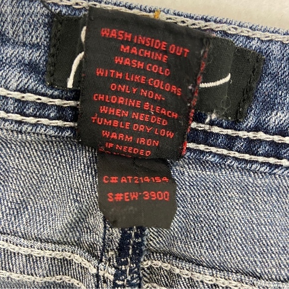 Earl Jeans Sz 8 Blue Barely Bootcut Embellished Embroidered Mid-rise Western - Picture 14 of 15
